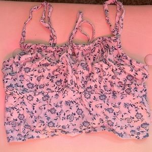 hollister tied cropped tank